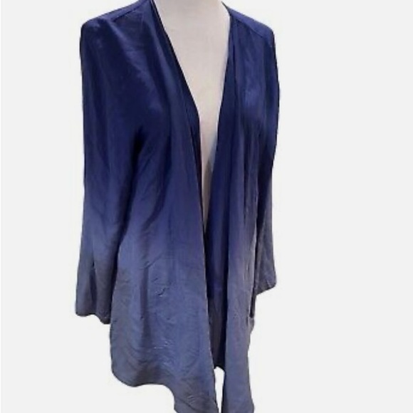Eileen Fisher Sweaters - Eileen Fisher Silk Ombré Blue Cardigan Women’s Size Large 100% Silk